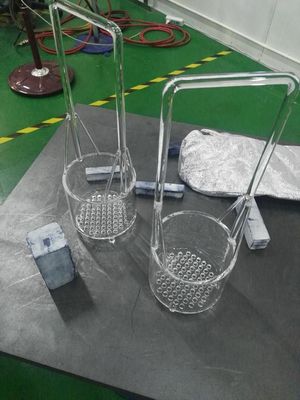 中国 利用できるフィルター穴及びハンドルの通関サービスの水晶ガラスのバスケット サプライヤー